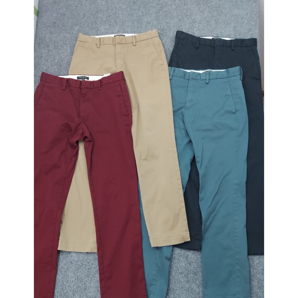 LOT 4 Banana Republic Pants Men 30x32 Aiden Fit Slim Chino Cotton Stretch Preppy